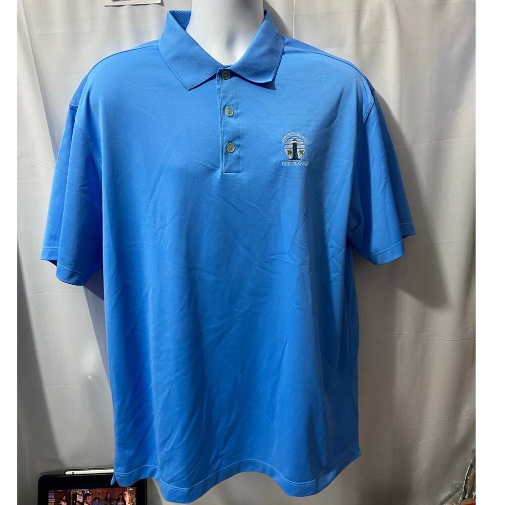 NIKE Jupiter Dunes Junior Golf Polo — Blue Size XL